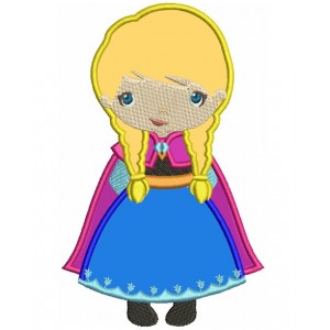 Looks Like Princess Anna from Frozen Applique Machine Embroidery Design Digitized Pattern